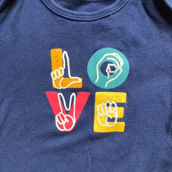 Carter’s Baby Toddler 18M Navy “LOVE” Bodysuit - Picture 7 of 15